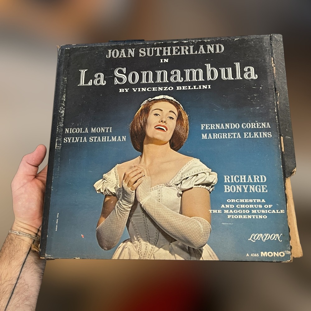 VTG Joan Sutherland La Sonnambula Opera Classical Vinyl Record London 4365‎ MONO